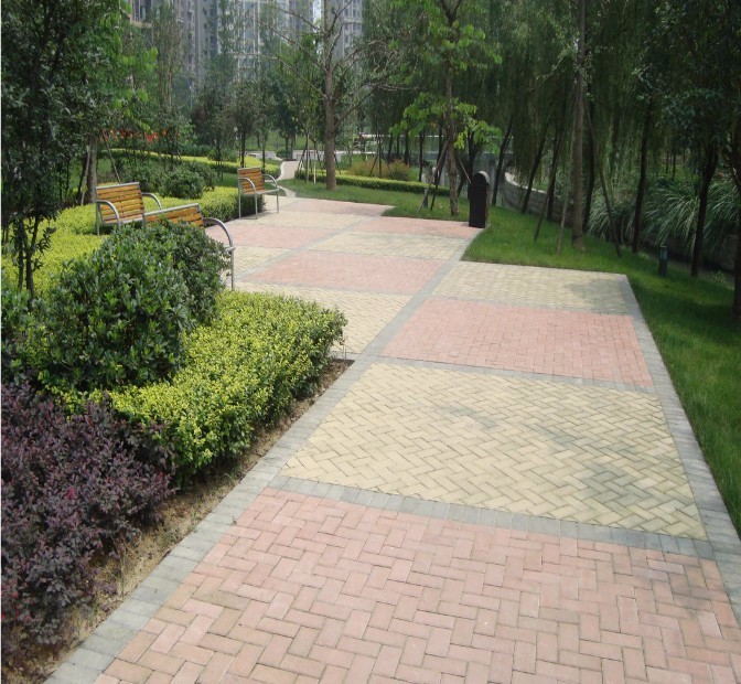 花园道路彩砖案例